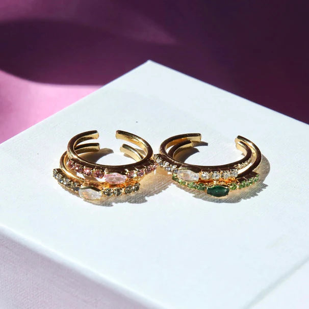 Caroline Svedbom Tracey Ring Gold Jet