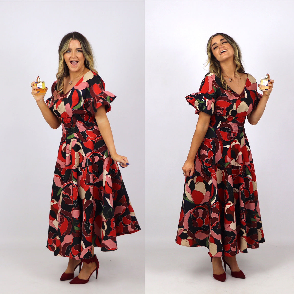 Lili Sidonio Modern 50&#39;s style printed dress