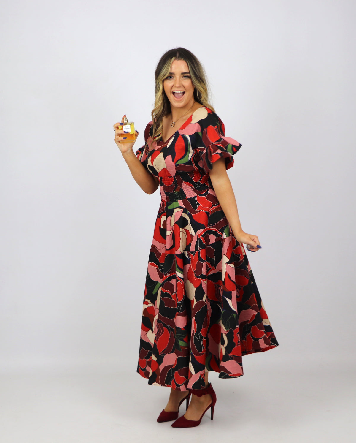 Lili Sidonio Modern 50&#39;s style printed dress