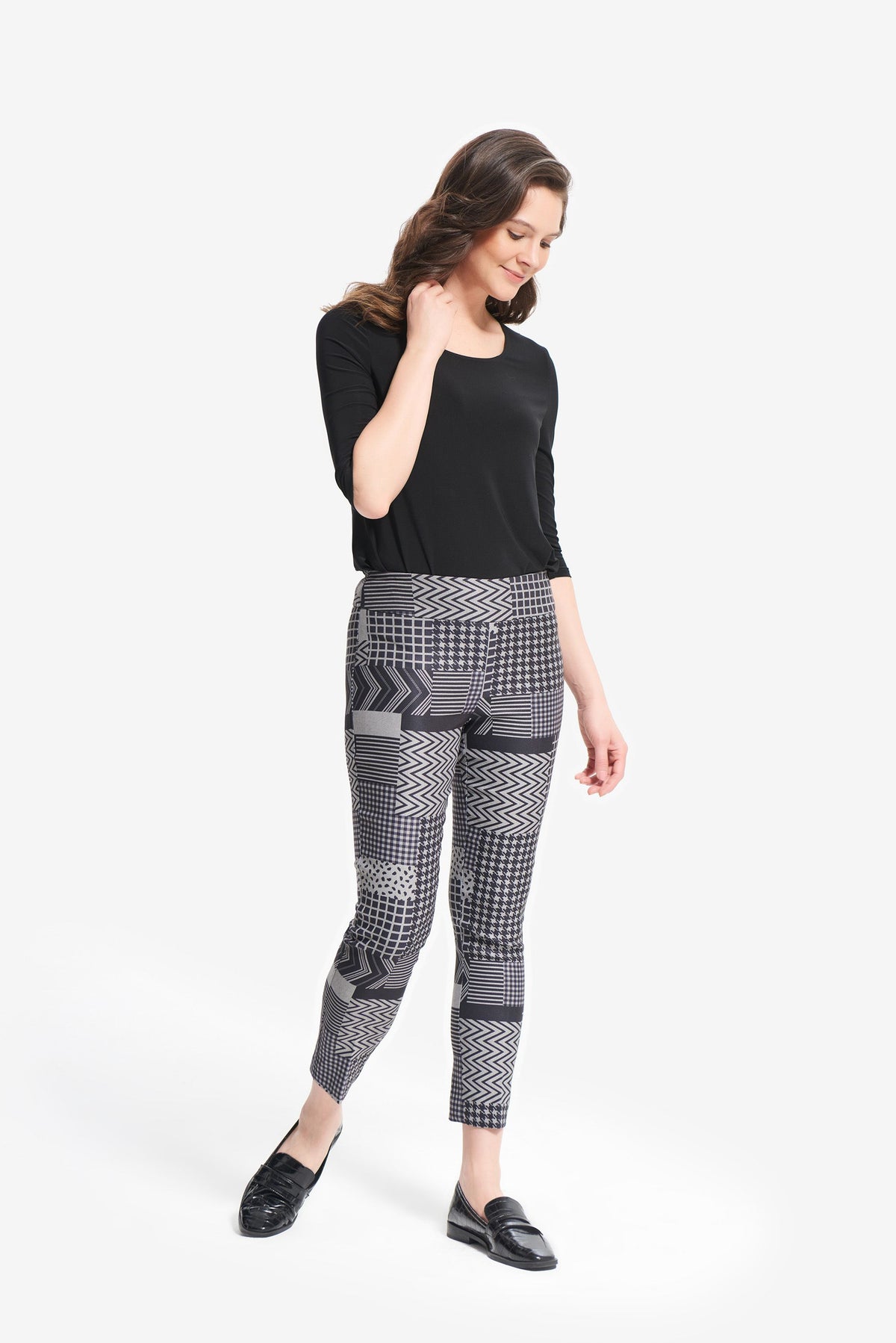 Joseph Ribkoff Mixed Media Trousers