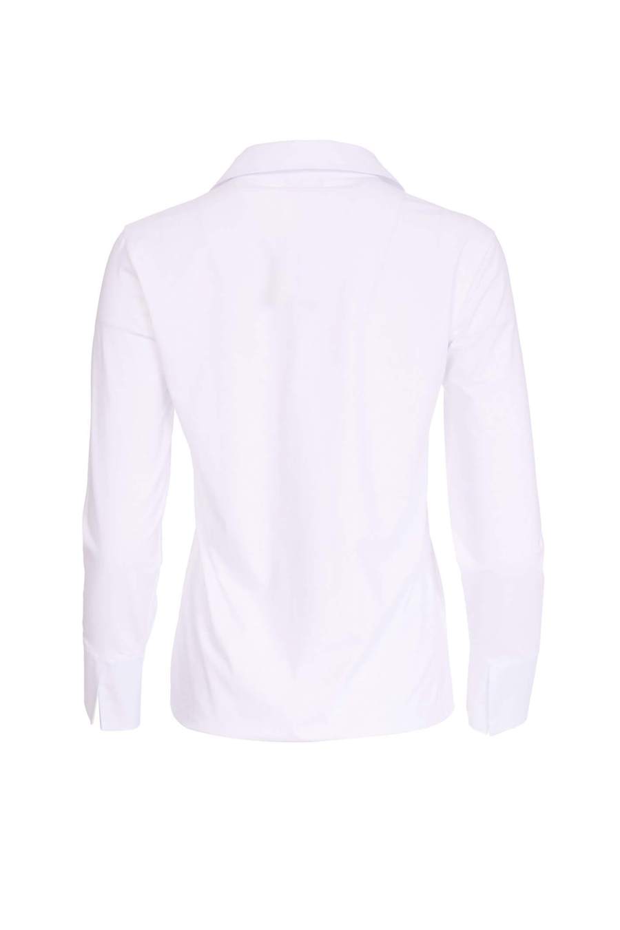 Naya White Cotton Collar Cuff Top