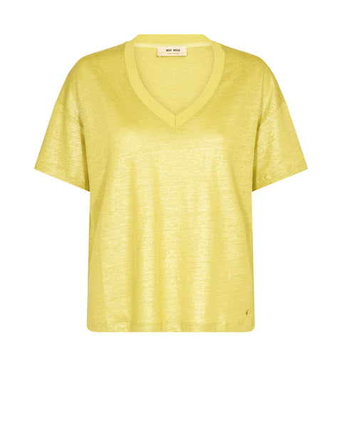 Mos Mosh Yellow Plum Casa V-SS Foil Tee