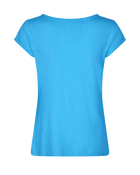 Mos Mosh Blue Aster Crop Tee - Short Sleeved