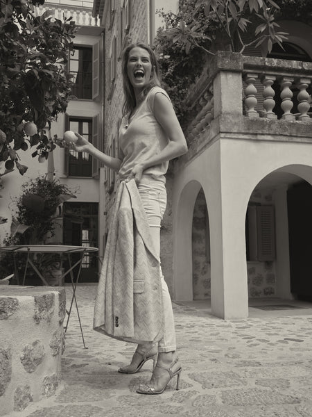 Mos Mosh Blue Aster Crop Tee - Short Sleeved