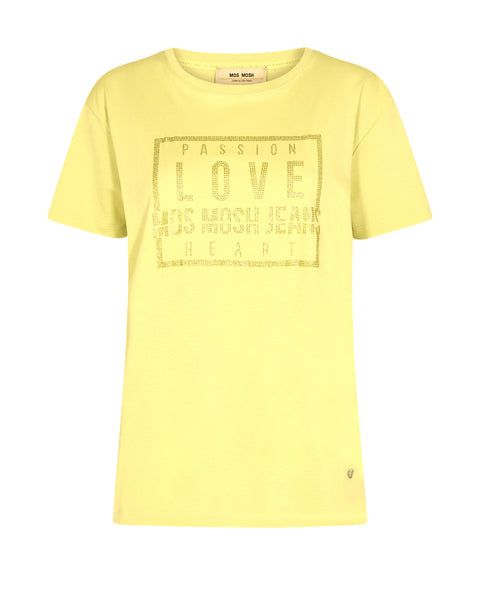 Mos Mosh Yellow Plum Glam O-SS Tee