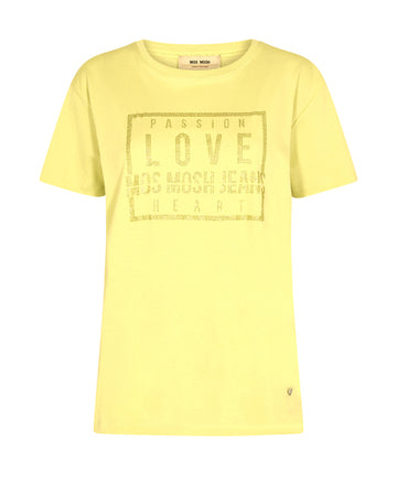 Mos Mosh Yellow Plum Glam O-SS Tee