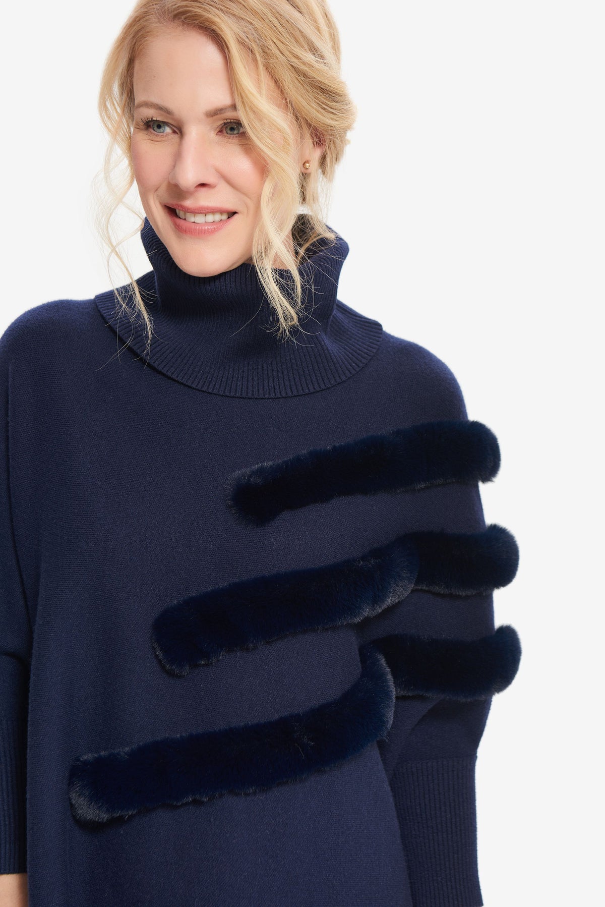 Joseph Ribkoff Fringe Hem Top