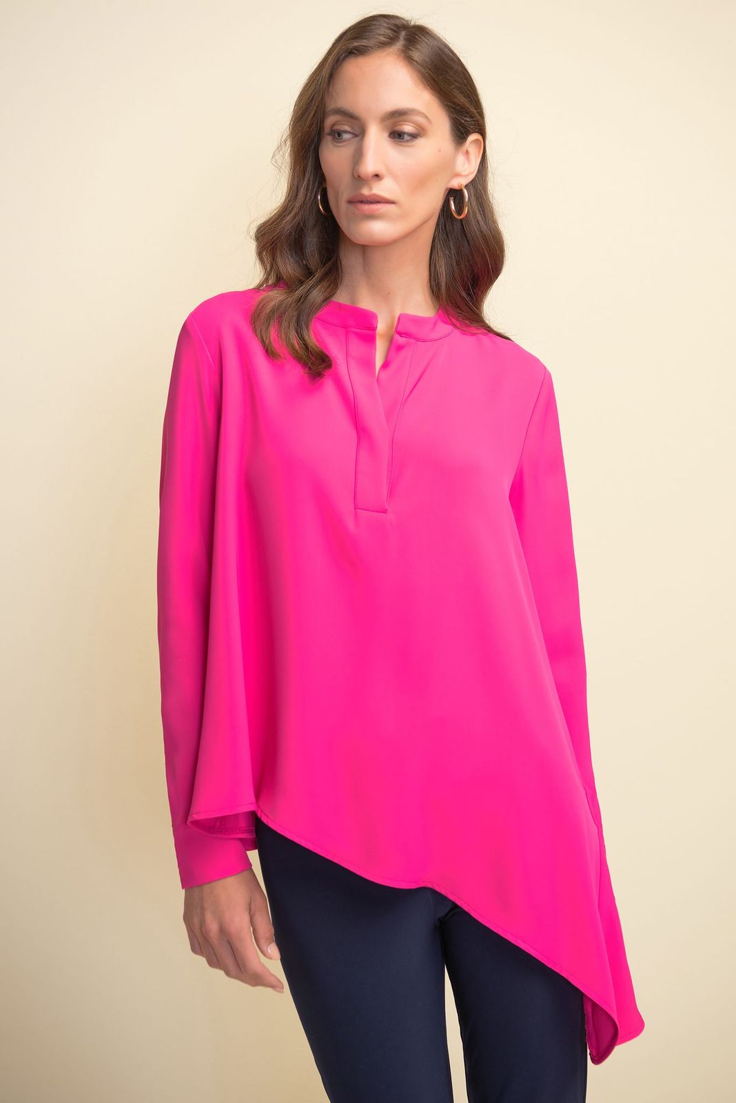 Joseph Ribkoff Breezy, Asymmetric Hem Blouse