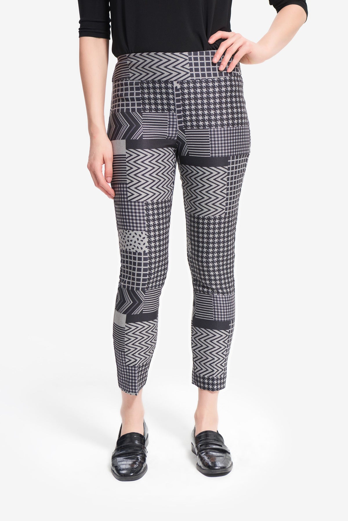 Joseph Ribkoff Mixed Media Trousers